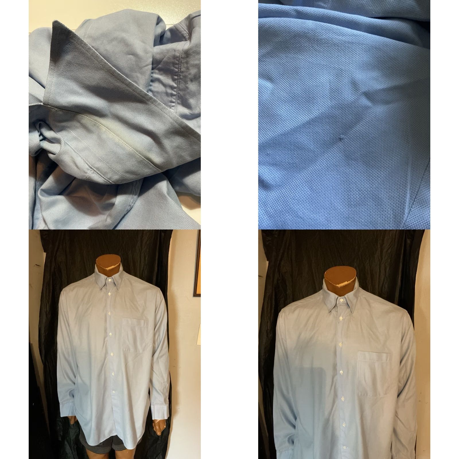 Armani Armani Collezioni Dress Shirt Blue Button Front Pocket XL Mens 16.5/42 Made In Italy Regular Size XXL Size 46R - 9 Thumbnail