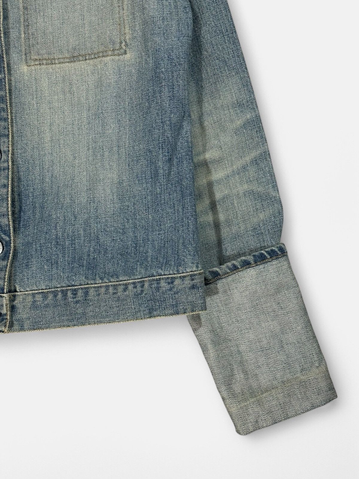 Helmut Lang Helmut Lang - Sun Faded Broken Denim Jacket Size US S / EU 44-46 / 1 - 4 Thumbnail