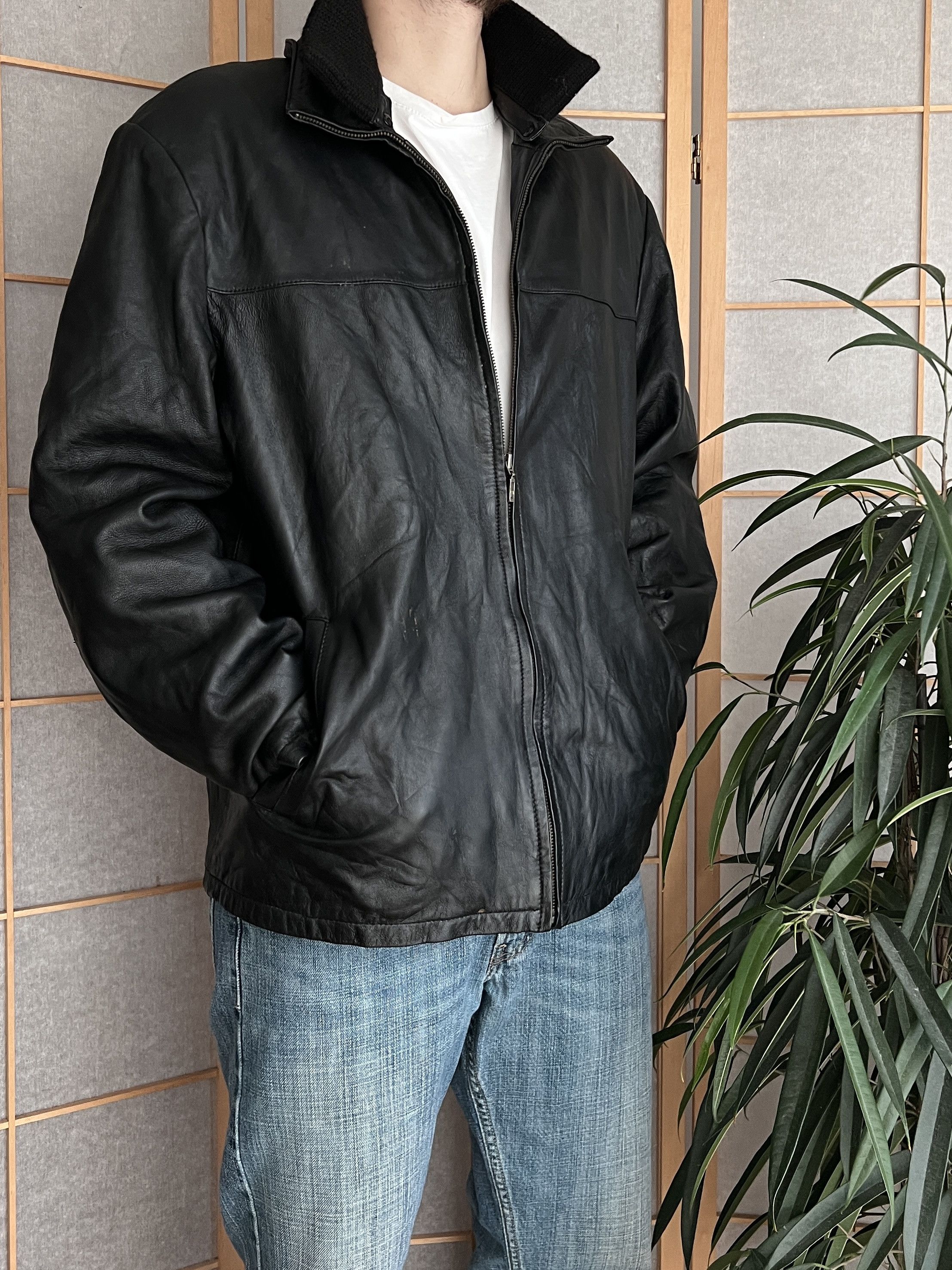 If Six Was Nine The Sopranos vibe VTG 2000s leather jacket coat opium y2k Size US L / EU 52-54 / 3 - 7 Thumbnail