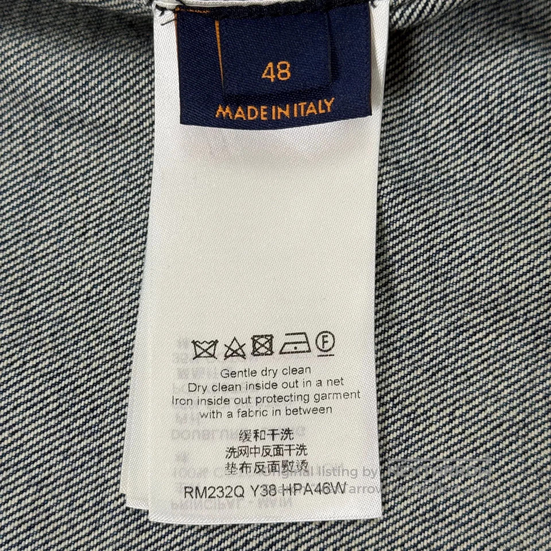Louis Vuitton LV Blue Denim Jacket with Logos. Size US M / EU 48-50 / 2 - 4 Thumbnail