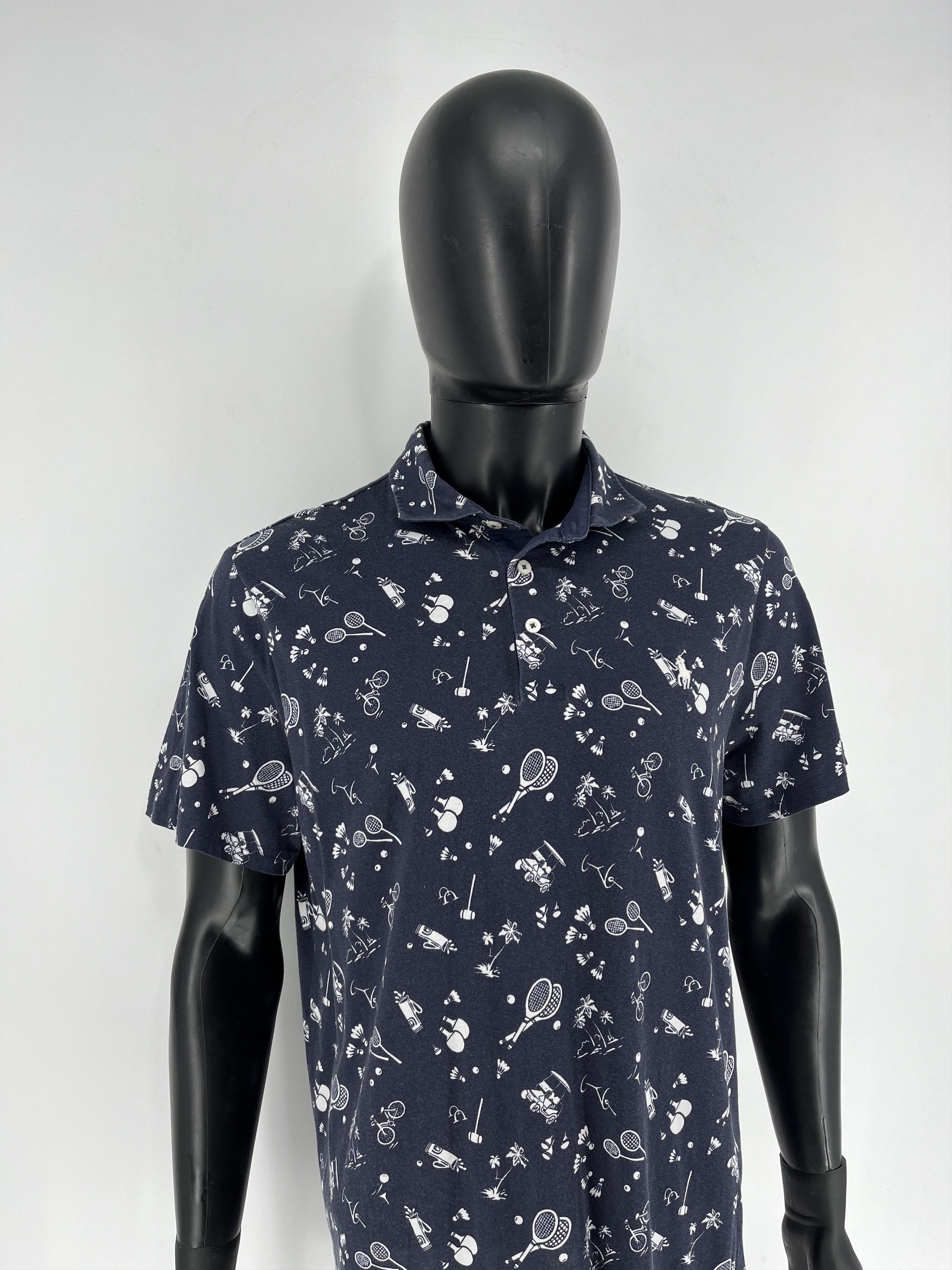Polo Ralph Lauren × Ralph Lauren × Vintage Polo Golf Ralph Lauren Printed Pima Jersey Polo Weekend Size US L / EU 52-54 / 3 - 4 Thumbnail