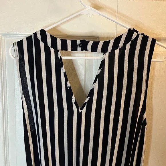 Other Black & White Stripe Jumpsuit by Gypsies & Moondust size XL Size 38" / US 16 / IT 52 - 3 Thumbnail