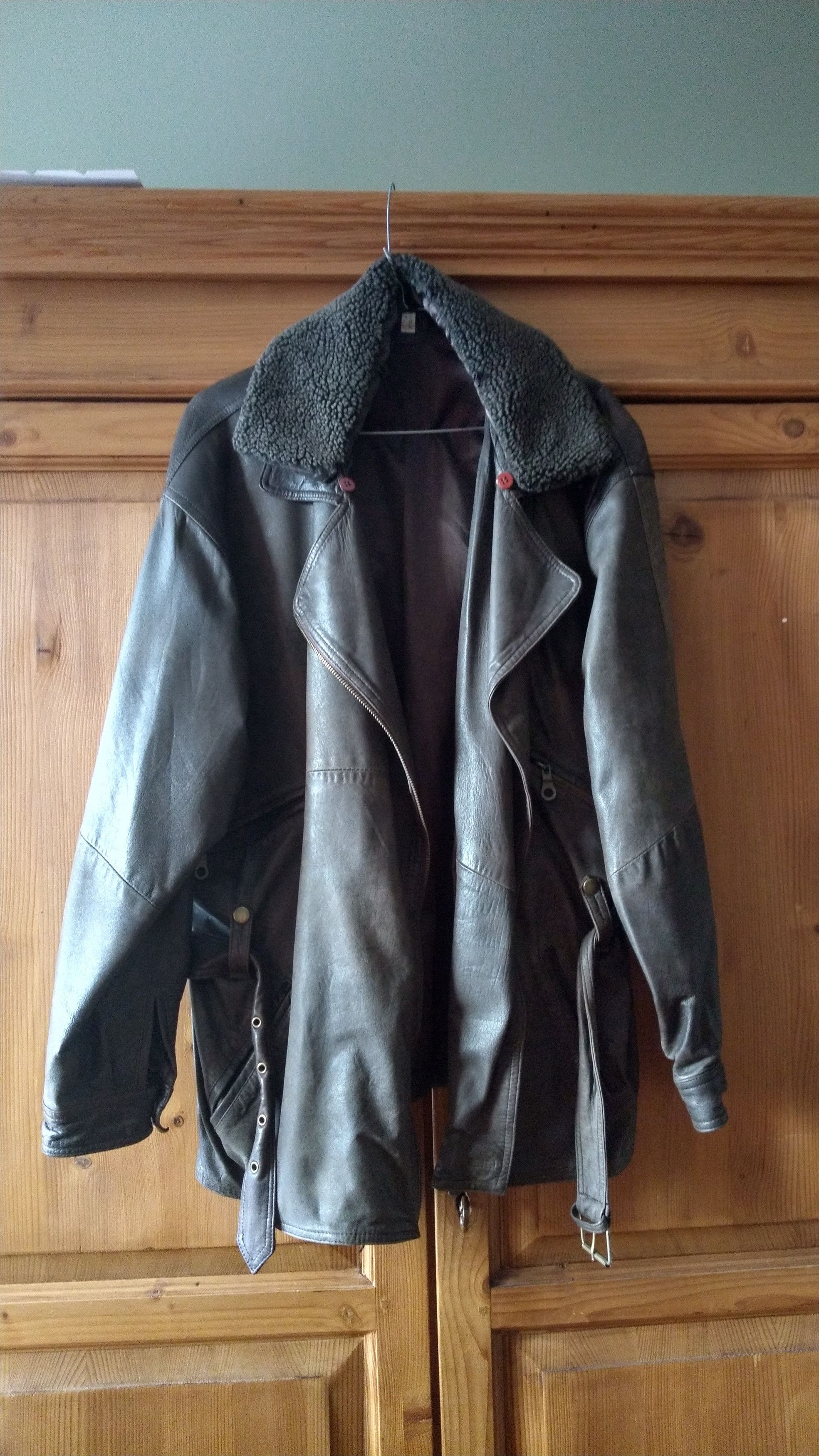 Genuine Leather 100% Leather Jacket Vintage Coat alt opium goth grunge Size M / US 6-8 / IT 42-44 - 7 Thumbnail