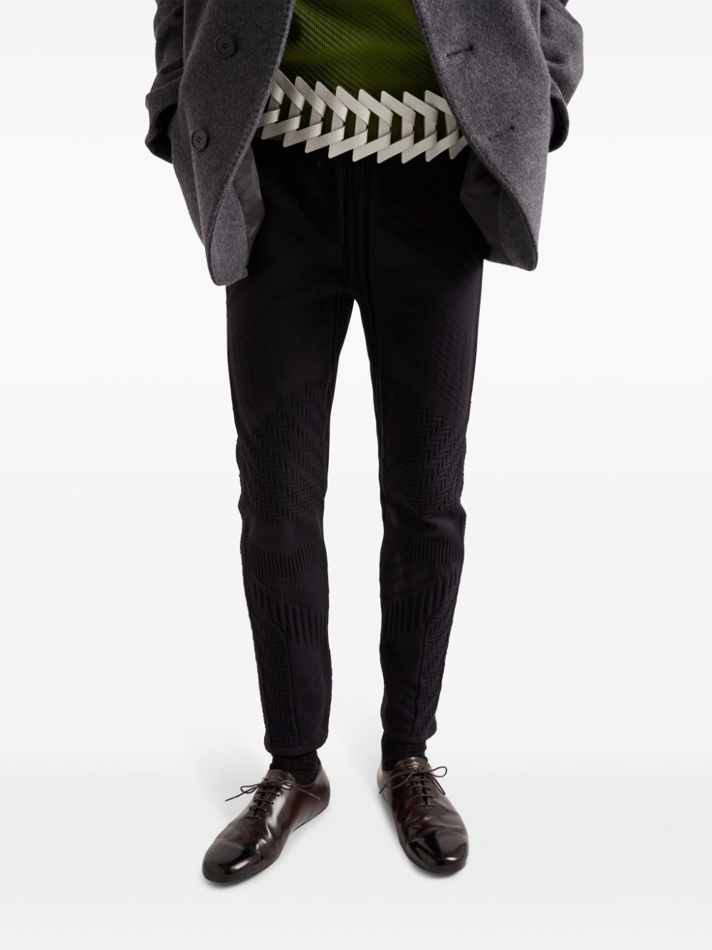 Prada o1bcso1str1025 Nylon Slim-Cut Trousers in Black Size US 36 / EU 52 - 4 Thumbnail