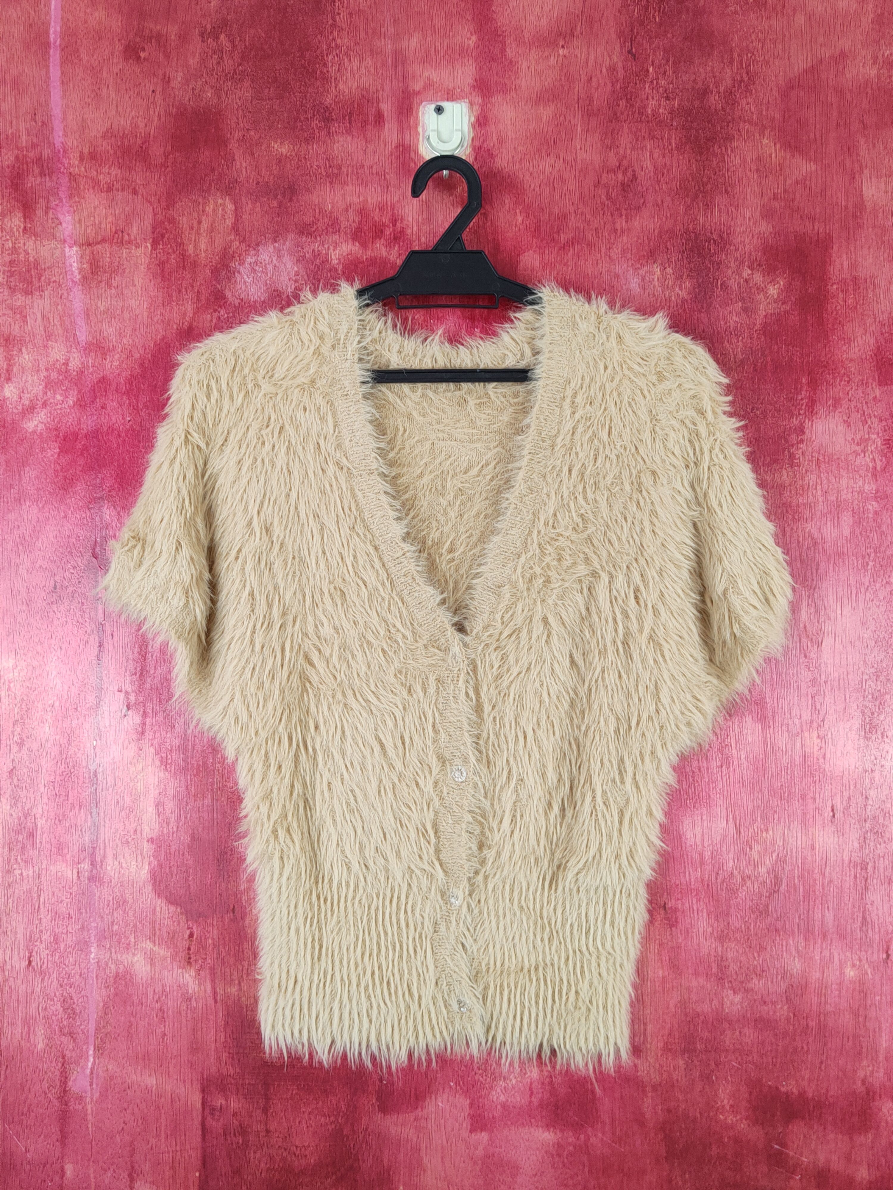 Homespun Knitwear × Japanese Brand × Vintage Pou Dou Dou Brown Shag Shaggy Fur Mohair Knitwear #S1895 Size S / US 4 / IT 40 - 1 Thumbnail