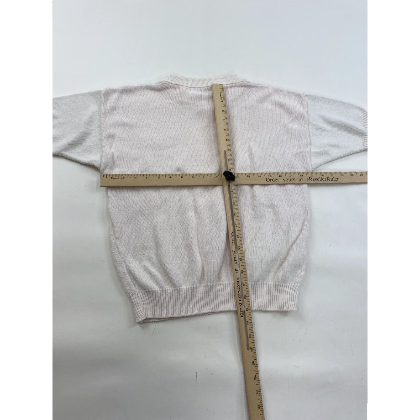Jantzen VINTAGE Jantzen Sweater Women Short Sleeve Pullover M White USA Size M / US 6-8 / IT 42-44 - 4 Thumbnail