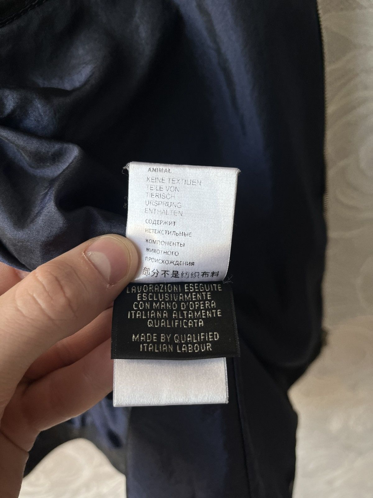 Genuine Leather Real Python Leather Italy Jacket Navy Blue Zip Up Bomber Size US L / EU 52-54 / 3 - 19 Thumbnail