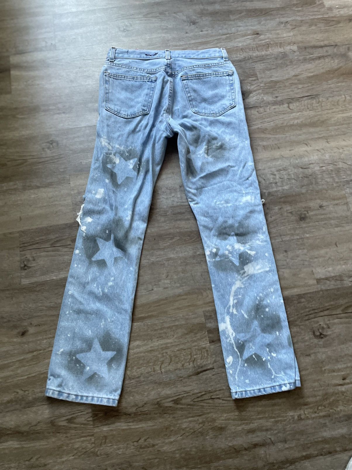 Other Y2K Streetwear Custom “STAR” Ripped Jeans Size US 30 / EU 46 - 2 Thumbnail
