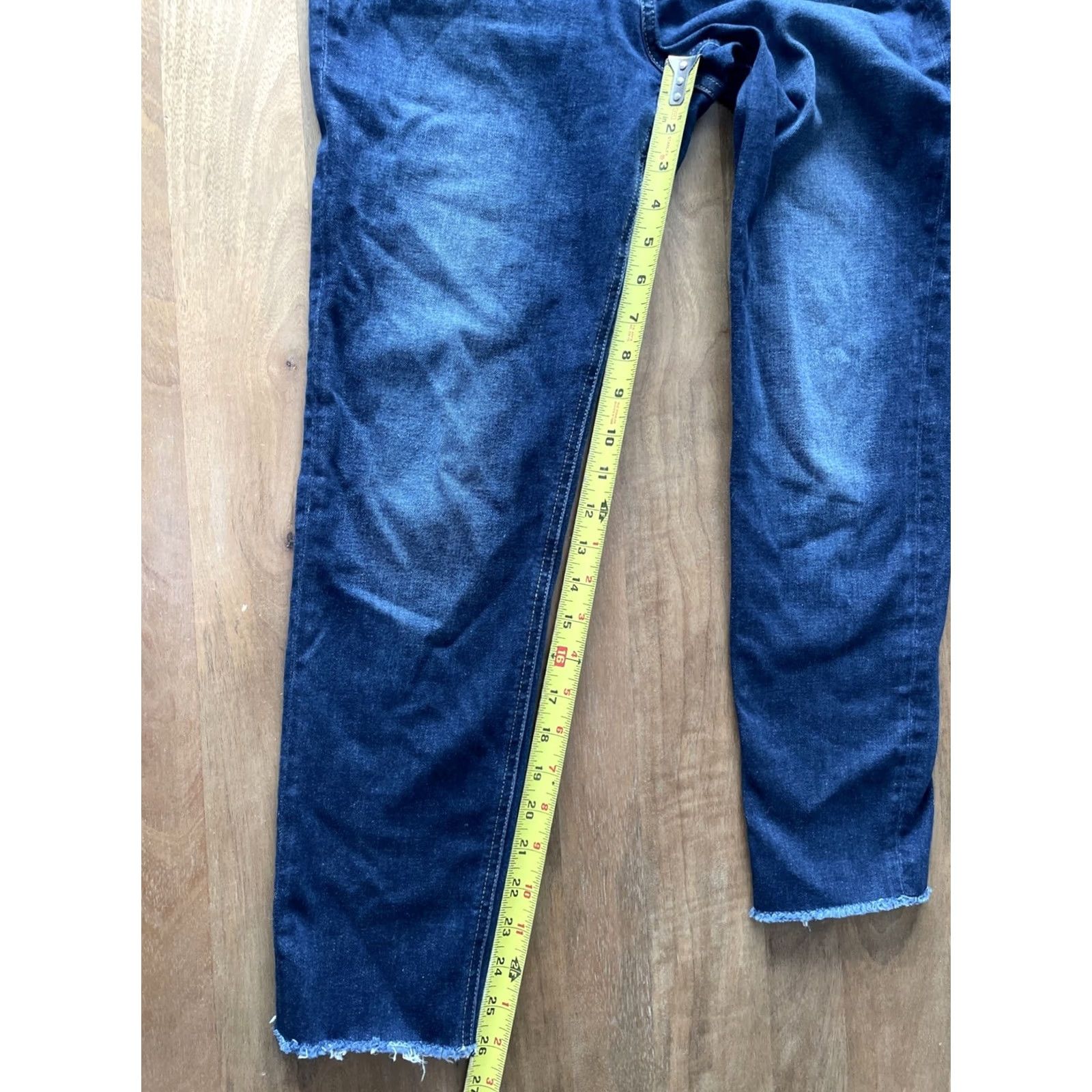Vintage Flying Monkey Jeans Womens Skinny 29x26 Dark Wash Denim Stretch 5-Pocket City USA Blue Womens Jeans Clothing Size 29" - 4 Thumbnail
