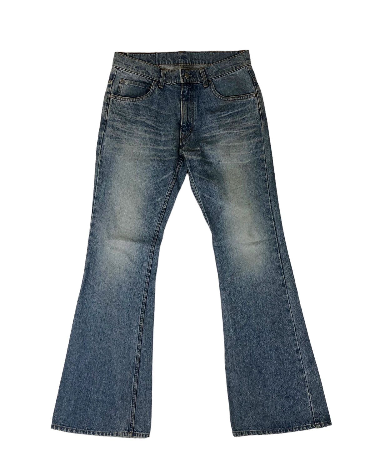 Blue Blue Japan Super Flared Blue Blue Japan Denim Jeans Size US 31 - 1 Thumbnail
