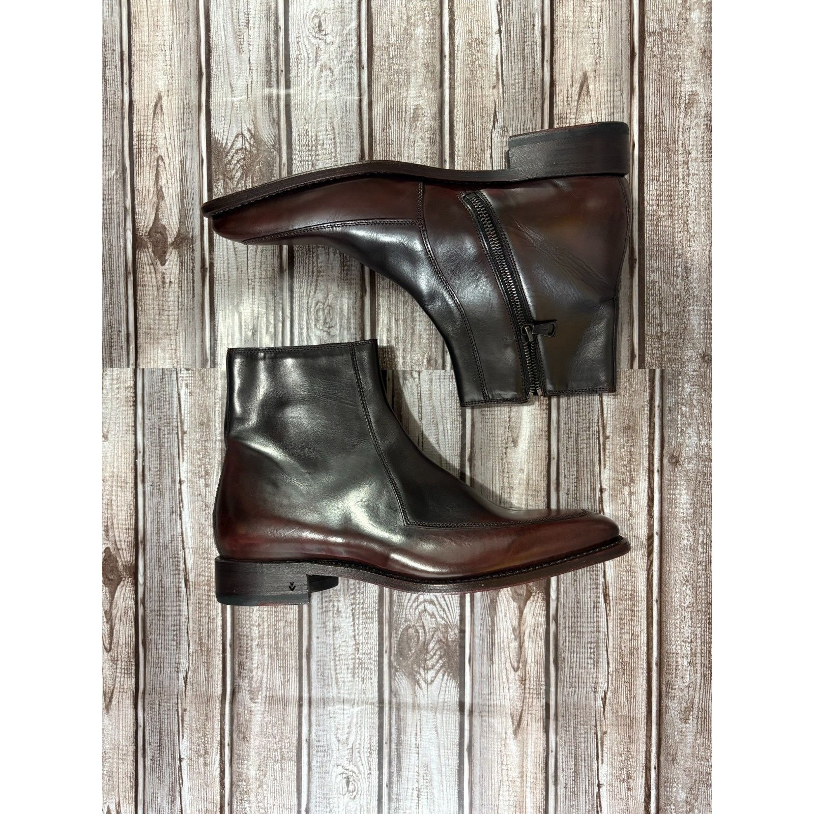 John Varvatos John Varvatos Amsterdam Apron Leather Boots size 9 burgundy Size US 9 / EU 42 - 6 Thumbnail