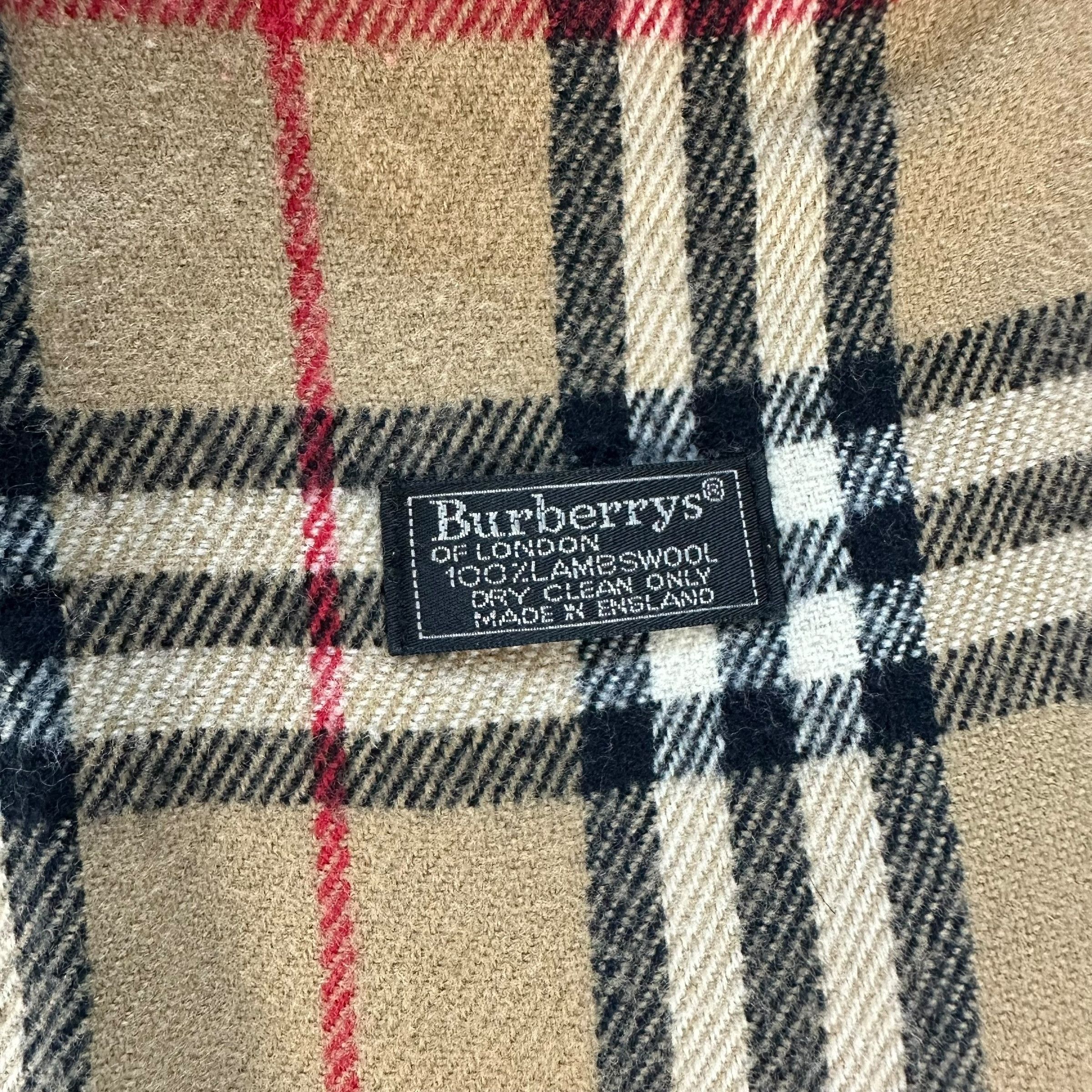 Burberry Vintage 90s BURBERRYS Nova Check Lambswool Muffler #A65-1551 Size ONE SIZE - 4 Thumbnail