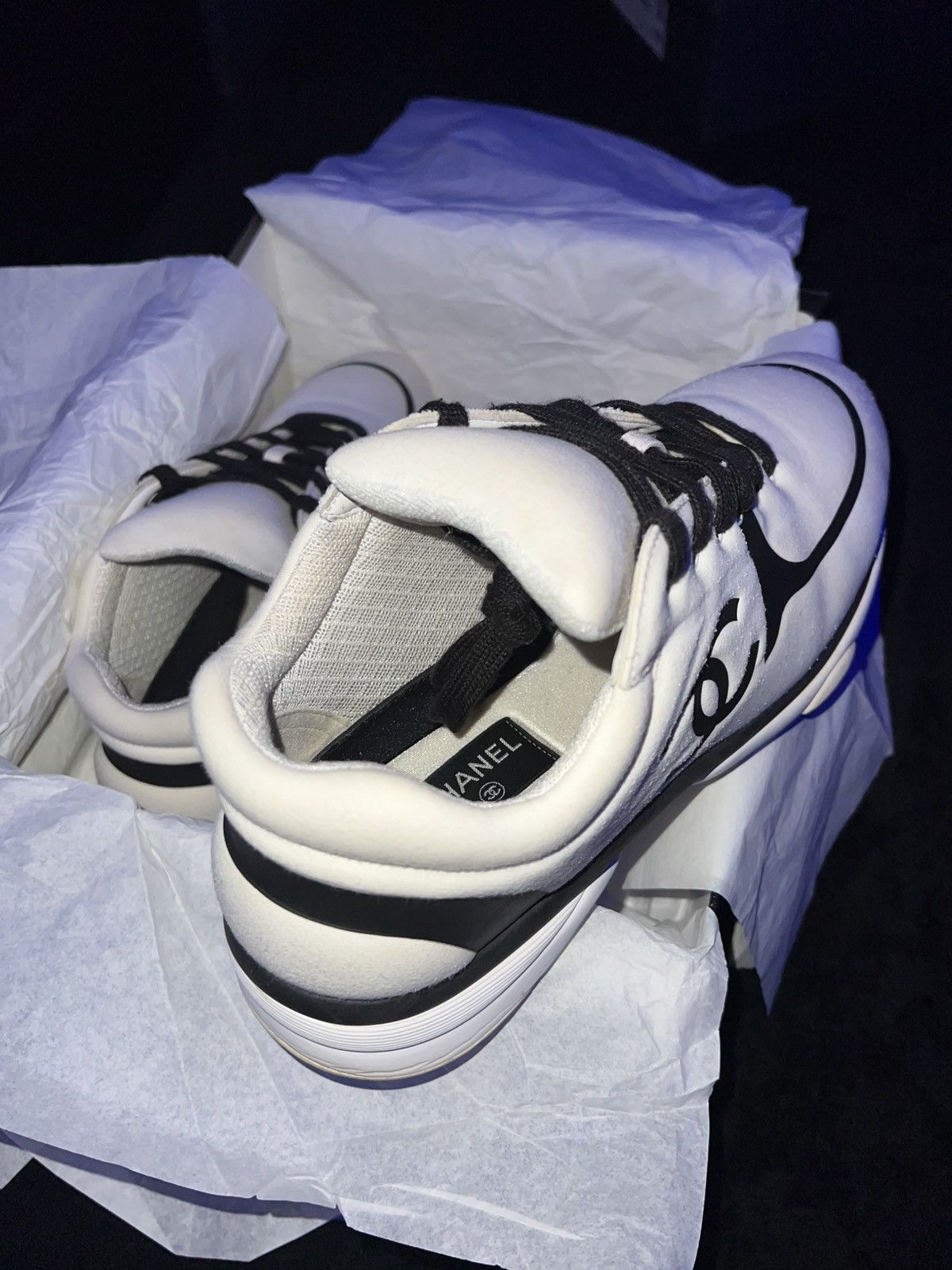 Chanel Chanel CC Trainer “White/Black” Size US 11 / EU 44 - 7 Thumbnail