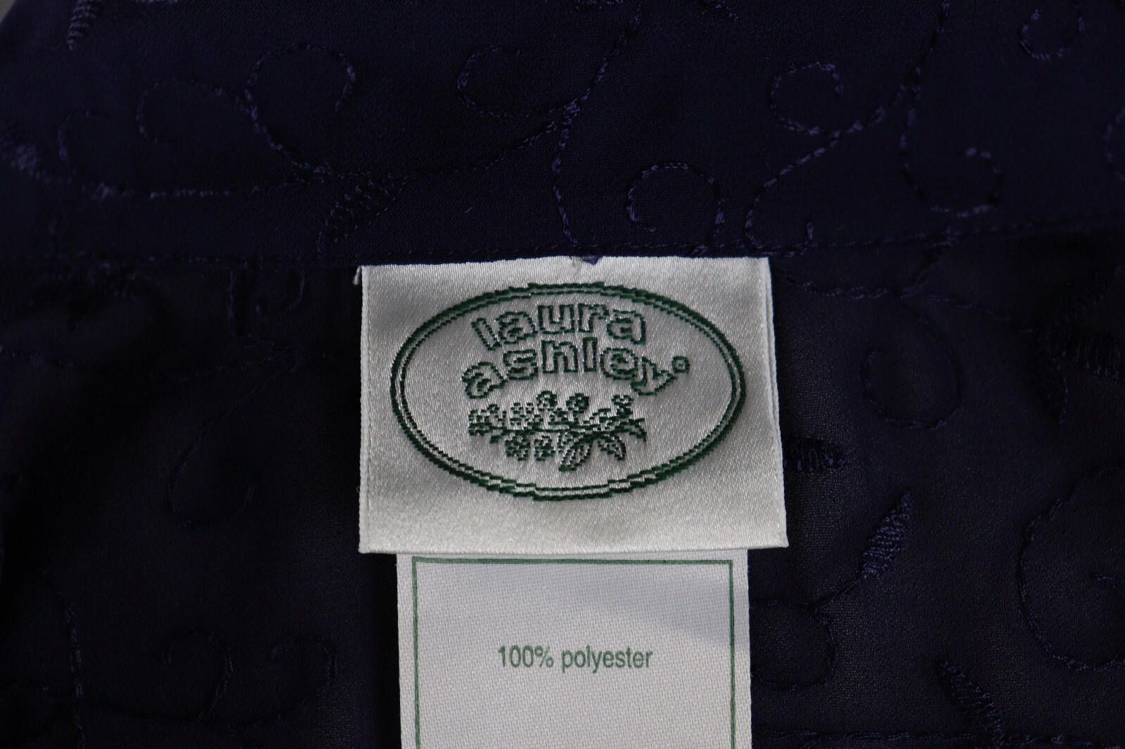 Designer Vintage Laure Ashley Blue Floral Vest Gilet EU 34 US 4 UK 8 Size S / US 4 / IT 40 - 9 Thumbnail