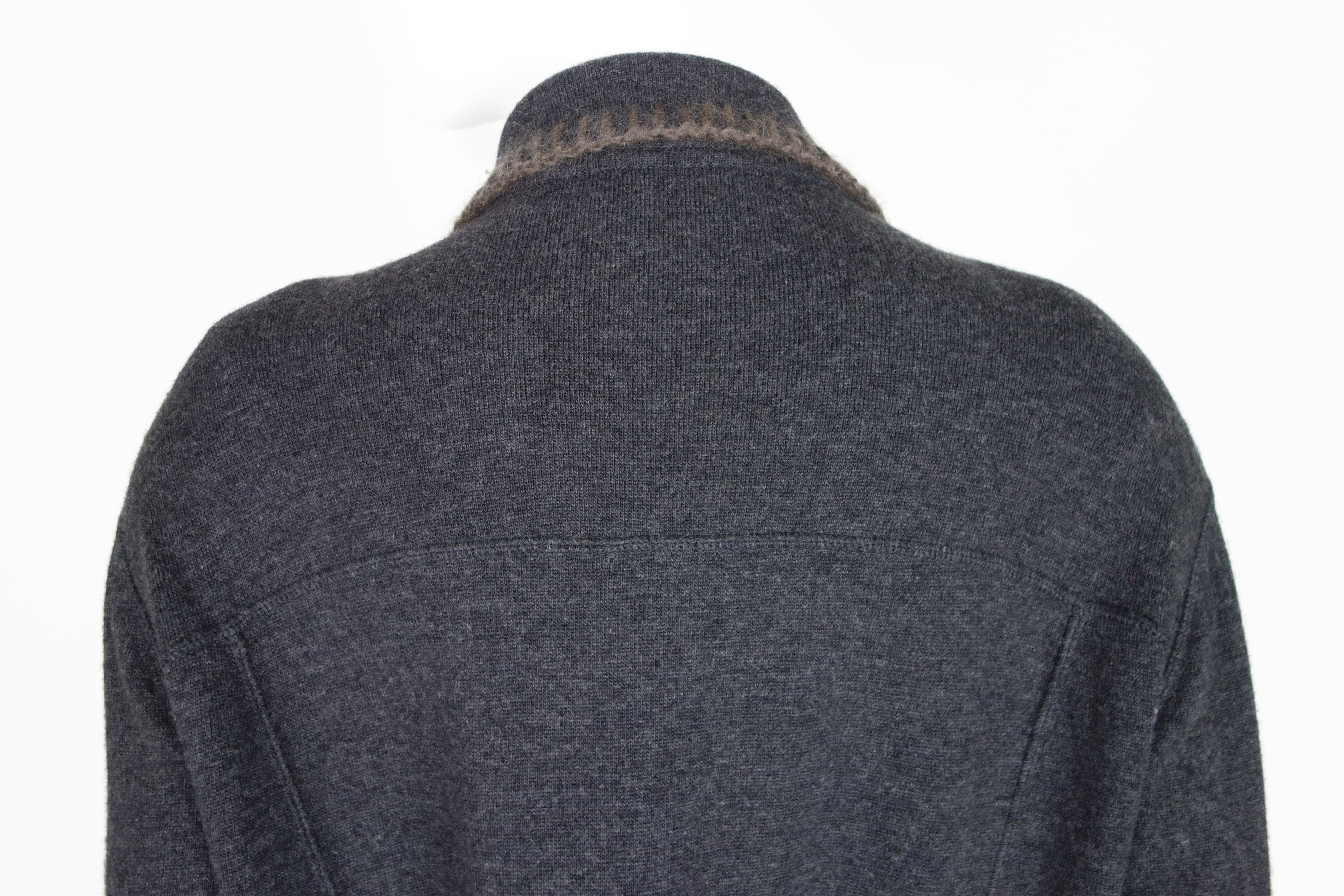 Dior Christian Dior F/W 2000 Grey Coat Knit John Galliano Size L / US 10 / IT 46 - 7 Thumbnail
