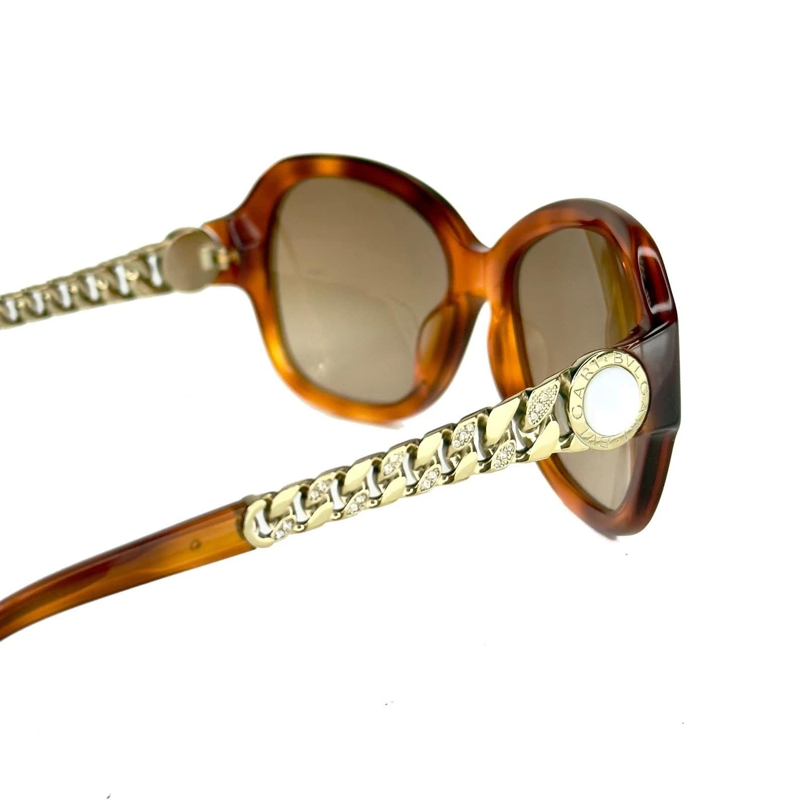 Bvlgari BVLGARI BV8130HB CATENE Crystal Chain Oval Sunglasses 8130 Size ONE SIZE - 3 Thumbnail