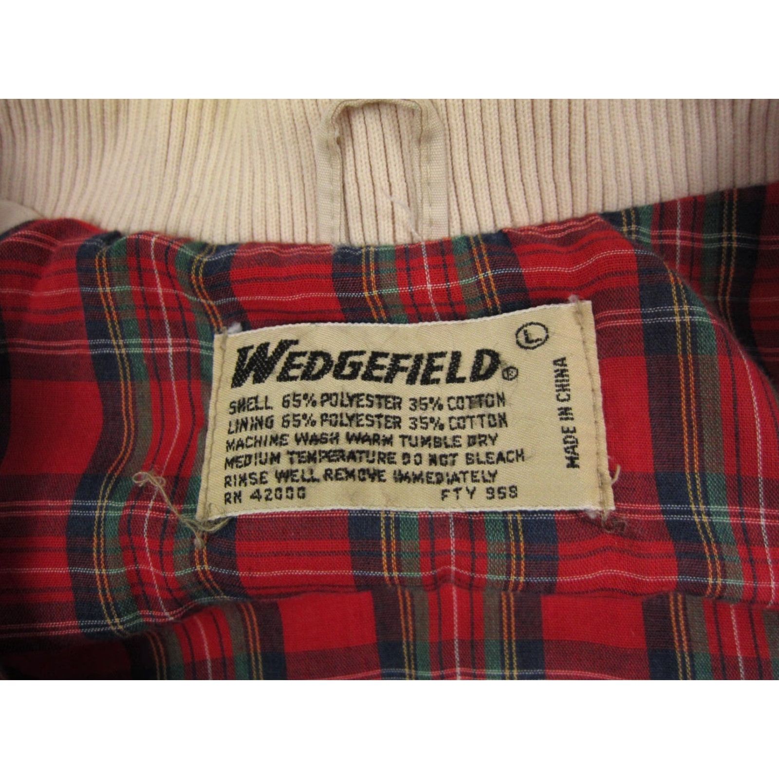 Pinko VINTAGE Wedgefield Jacket Mens Large Pink Red Plaid Bomber Full Zip Hooded Canvas Workwear Logo 80s 90s Mens Size US L / EU 52-54 / 3 - 7 Thumbnail