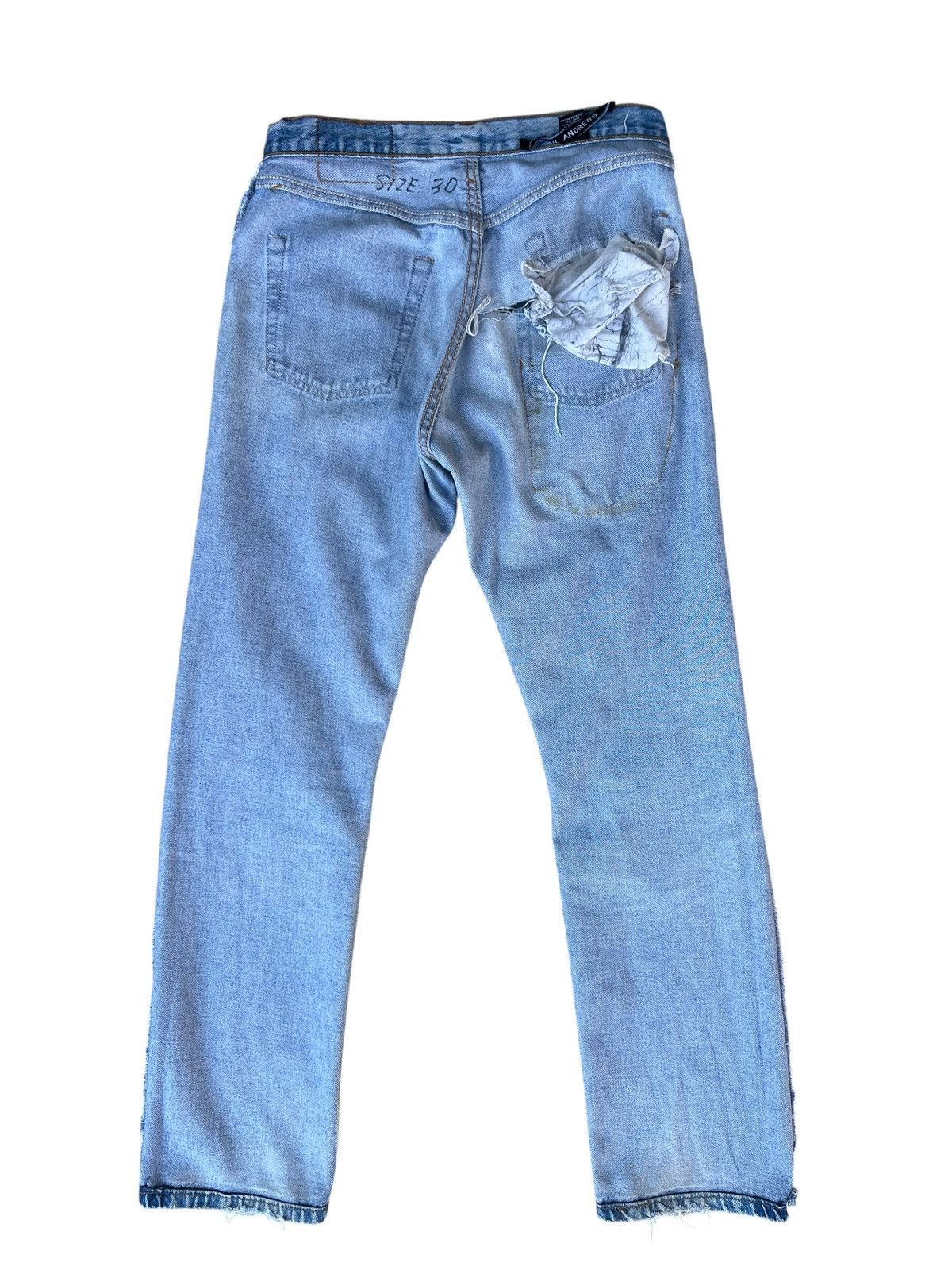 Vinti Andrews Vinti Andrews X Levi’s 501 Trashed Distressed Denim Jeans Size US 30 / EU 46 - 17 Thumbnail