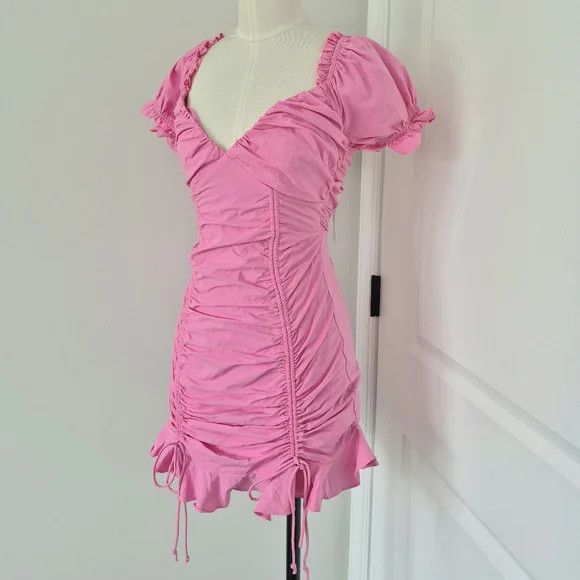 Vacation Sky to Moon Rose Hill Cinched Ruffle Dress Spring Summer Size S / US 4 / IT 40 - 5 Thumbnail