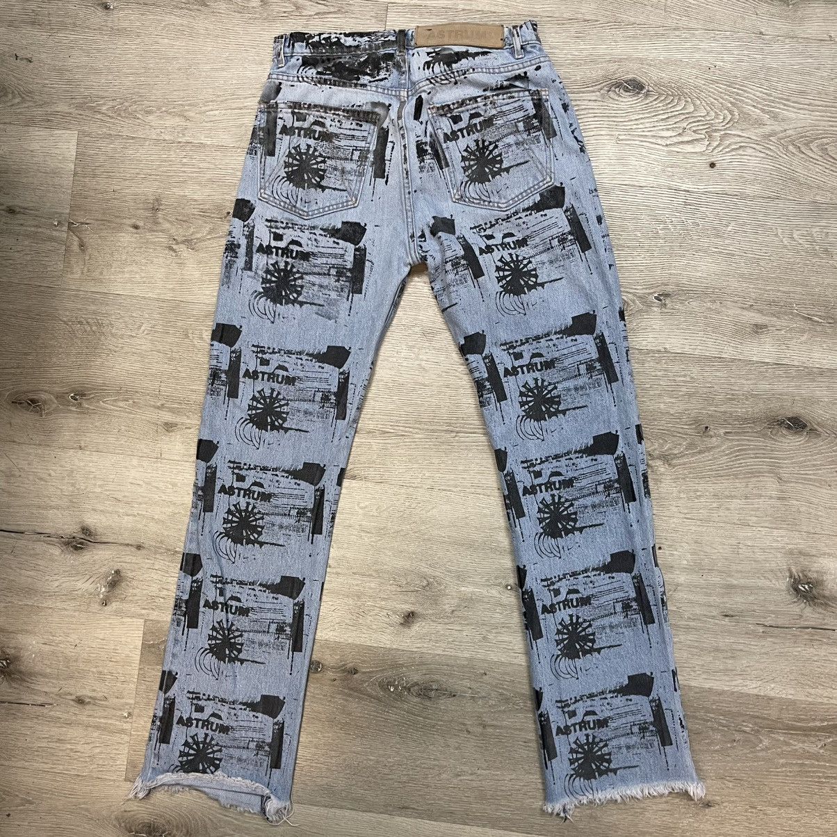Vintage Astrum All Over Print Denim Size US 30 / EU 46 - 2 Thumbnail