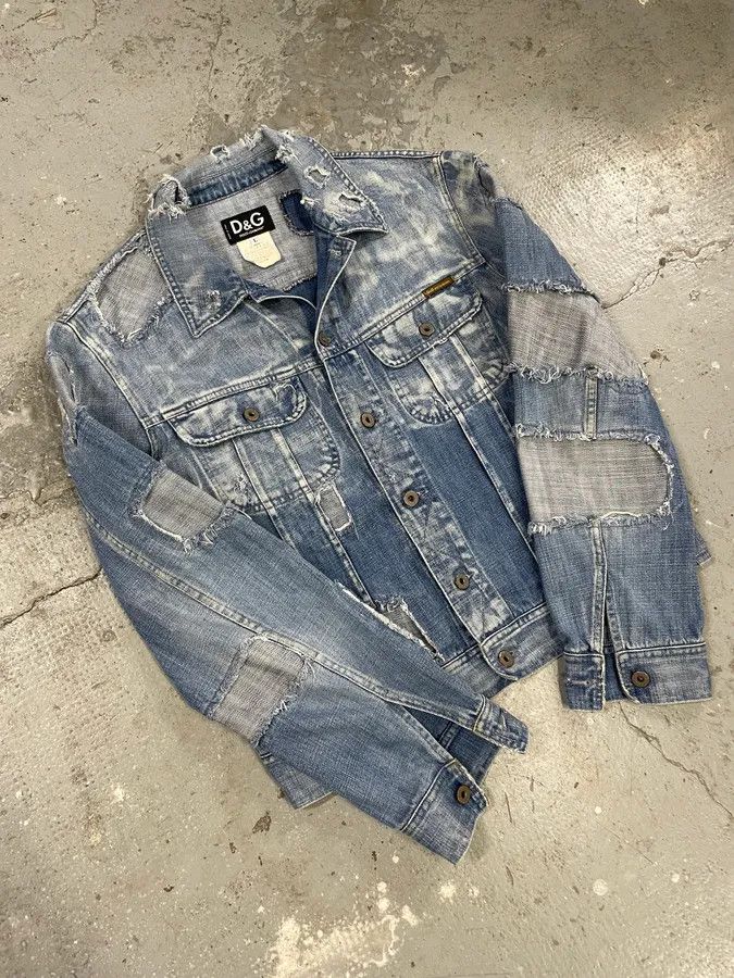 Dolce & Gabbana Dolce & Gabbana Destroyed Denim Jacket Size US M / EU 48-50 / 2 - 5 Thumbnail