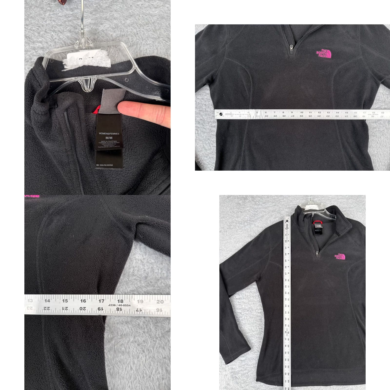 The North Face The North Face Sweatshirt Women M Black Pullover Mock Neck 1/4 Zip Fleece Logo Sports Outdoor Shirt Womens Size M / US 6-8 / IT 42-44 - 8 Thumbnail