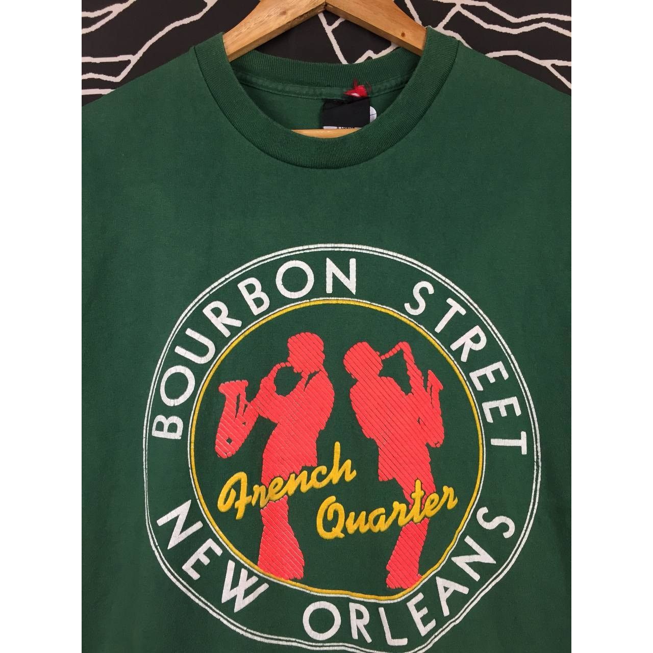Band Tees × Vintage Vtg 90s Bourbon Street New Orleans Jazz French Quarter Tee Size US M / EU 48-50 / 2 - 3 Thumbnail