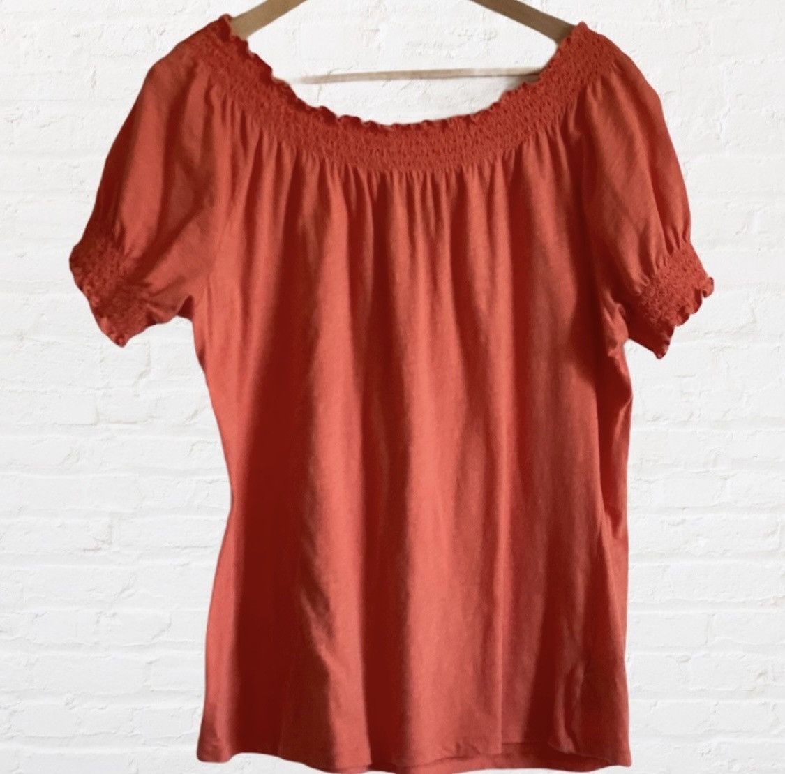Lauren Ralph Lauren LAUREN RALPH LAUREN RUFFLE HEM SHORT SLEEVE SHIRT TOP SIZE L Size L / US 10 / IT 46 - 5 Thumbnail