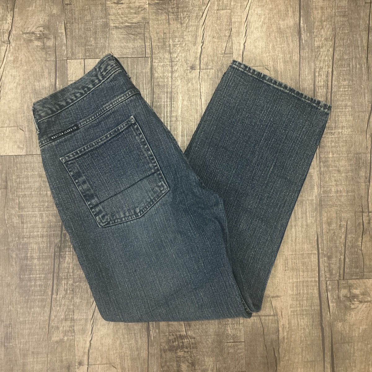 Nautica Vintage Nautica Jeans Co. Denim Y2K Baggy Embroidered 34x30 Size US 34 / EU 50 - 1 Thumbnail