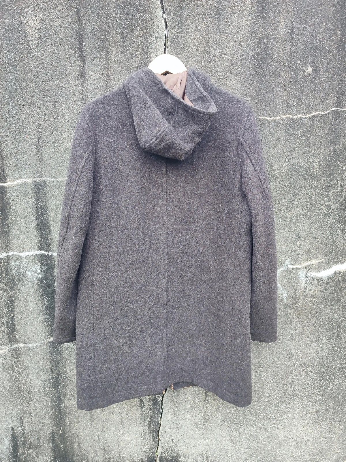 Japanese Brand × PPFM × Vintage PPFM Hooded Wool Coat with Plaid Panel – Japan Exclusive Size US M / EU 48-50 / 2 - 8 Thumbnail