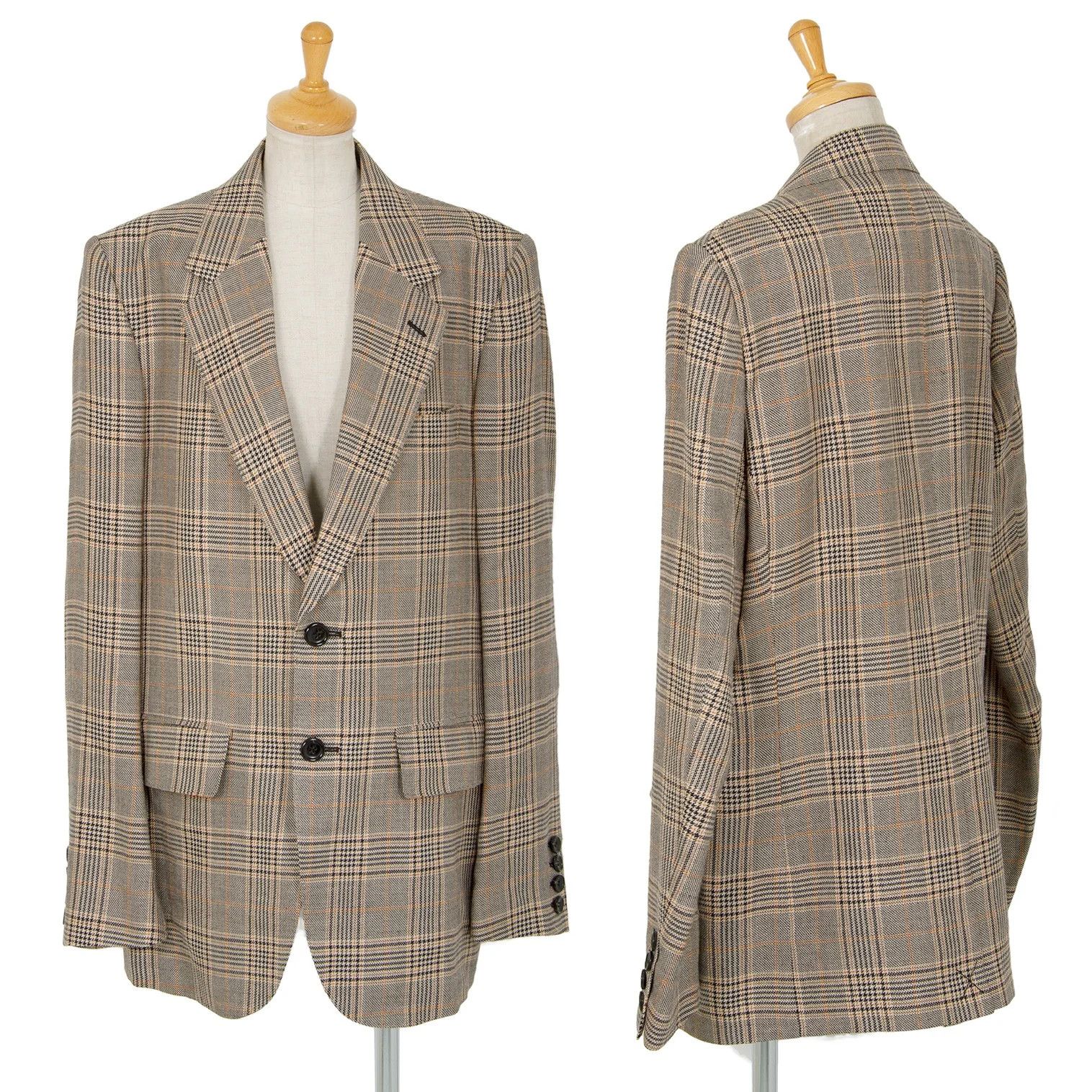 Junya Watanabe Glen Check 2B Tailored Jacket Beige Size S Size US S / EU 44-46 / 1 - 1 Thumbnail