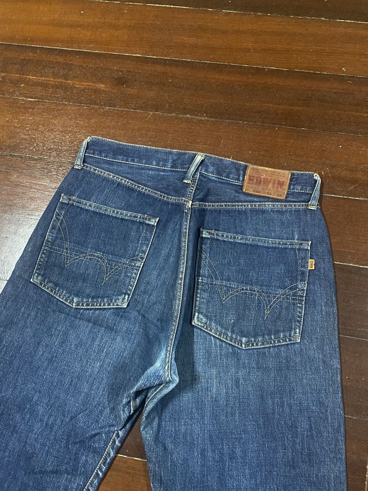 Edwin Vintage 90s Edwin 505 Selvedge Straight Jeans rusty mud wash Size US 35 - 12 Thumbnail