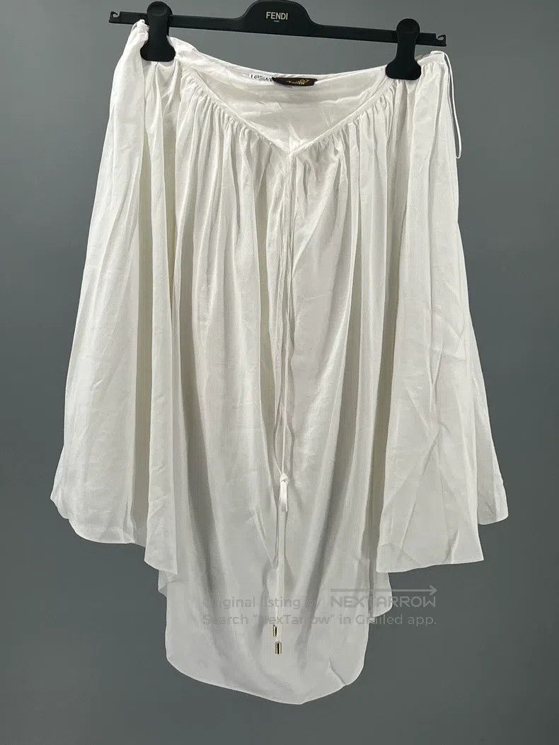 Loewe LOEWE Women's White Linen Blend Sleeveless Wrap Dress Size XXS / US 00 / IT 34 - 3 Thumbnail
