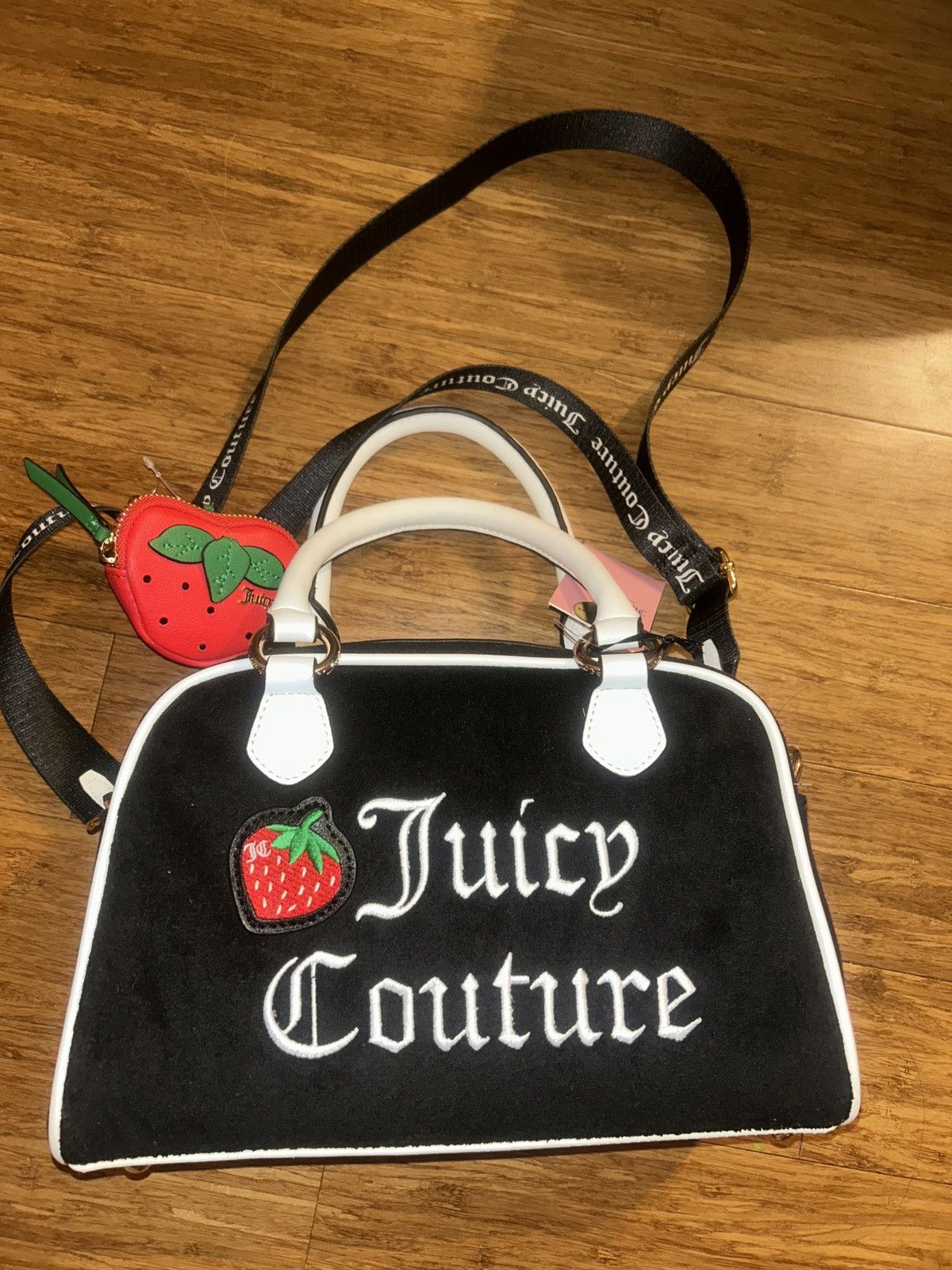 Juicy Couture Juicy Couture Sweet N Juicy Apple Satchel Bag Liquorice Size ONE SIZE - 2 Thumbnail