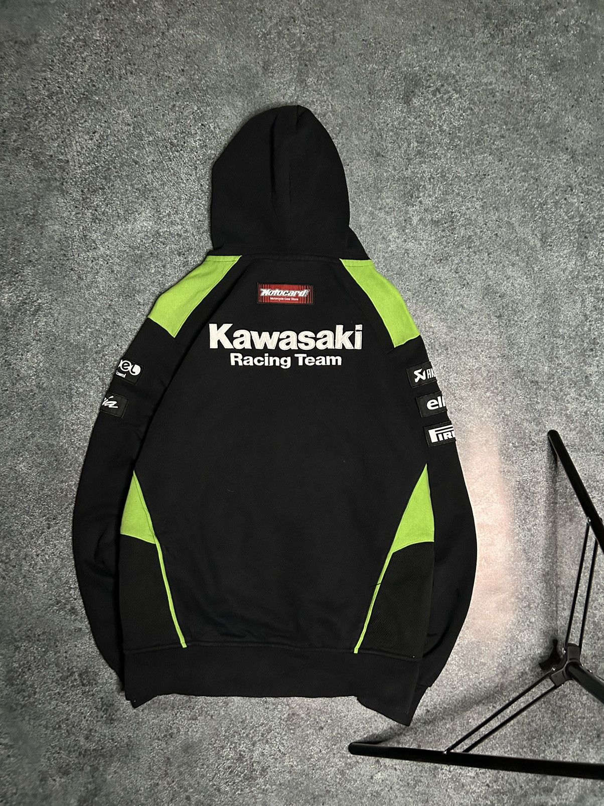 Vintage MOTO ZIP HOODIE KAWASAKI Size US L / EU 52-54 / 3 - 2 Thumbnail