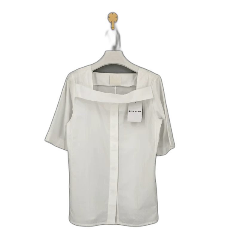 Givenchy Givenchy Women's White Short Sleeve Shirt Size US S / EU 44-46 / 1 - 1 Thumbnail