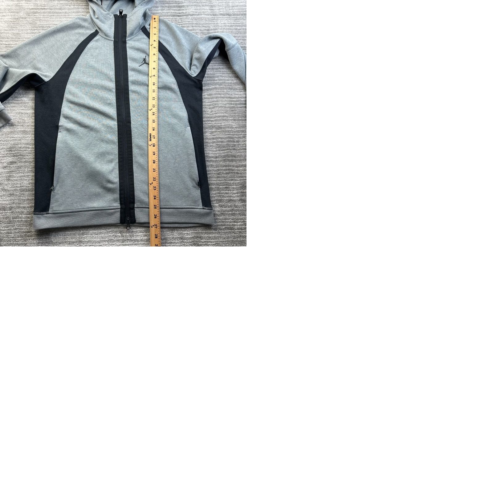 Jordan Brand Jordan Hoodie Mens Medium Gray Slim Fit Sweatshirt Jumpman Mock Neck Statement Size US M / EU 48-50 / 2 - 9 Thumbnail