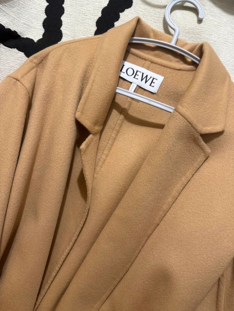 Loewe LOEWE Leather label logo wool coat Size XS / US 0-2 / IT 36-38 - 2 Thumbnail