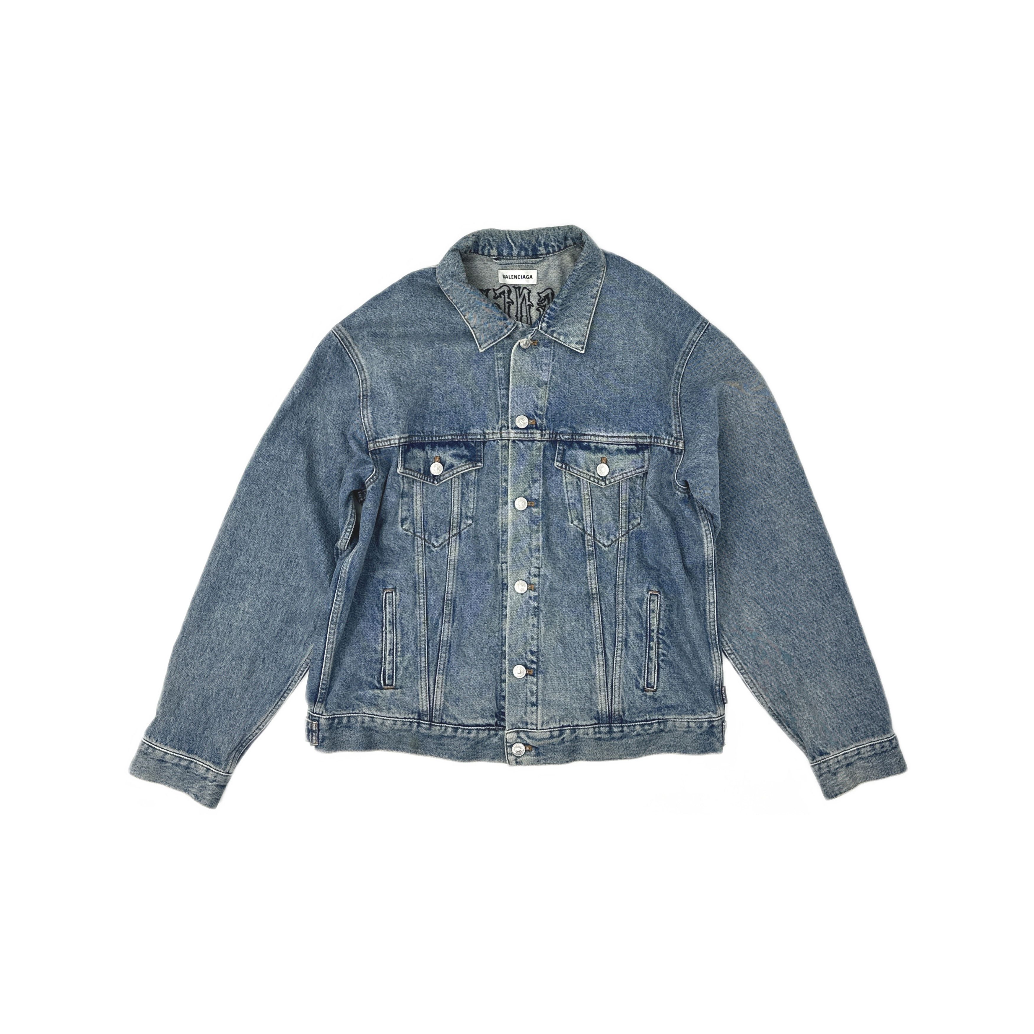 Balenciaga Balenciaga Back Logo Denim Jacket Size 36 Size XS / US 0-2 / IT 36-38 - 1 Thumbnail
