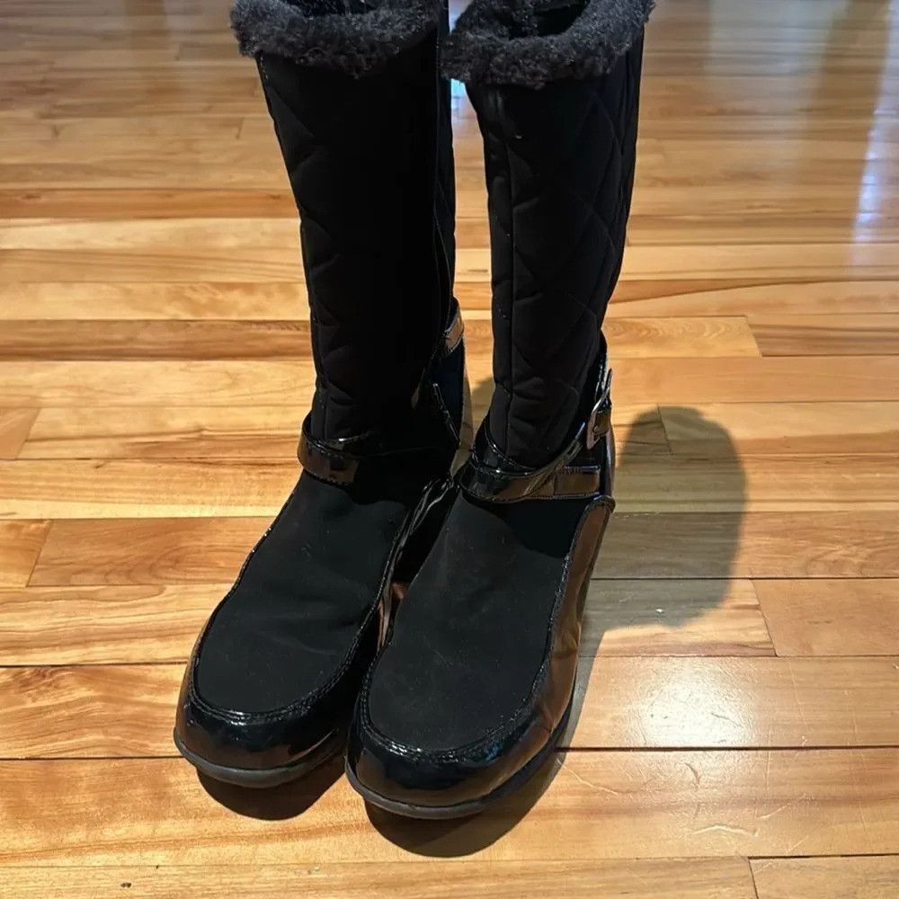 Other Khombu Lily Buckle black faux patent leather quilted faux f Size US 9.5 / IT 39.5 - 6 Thumbnail
