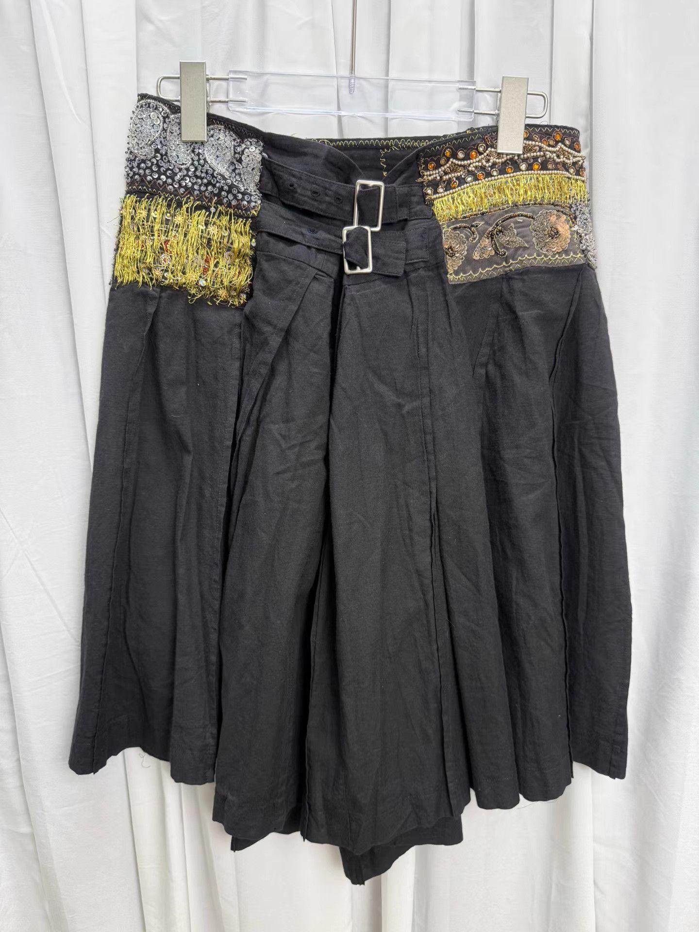 Comme des Garcons Comme des Garcons Heavy Sashiko Metal Embellished Skirt K20 Size 24" / US 00 / IT 34 - 1 Thumbnail
