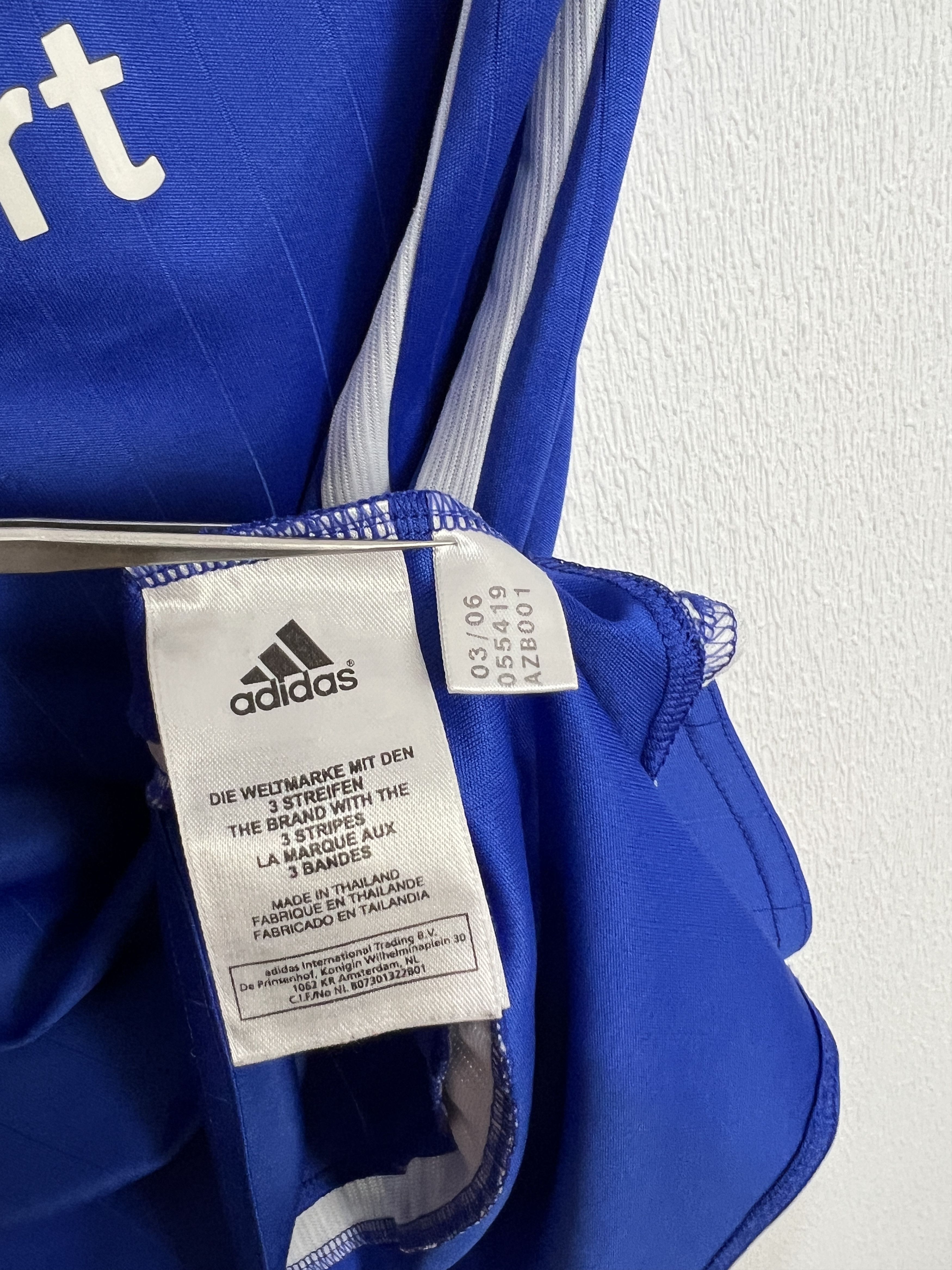 Adidas FC Schalke 04 Home football shirt 2006 Soccer Blue Size US M / EU 48-50 / 2 - 8 Thumbnail
