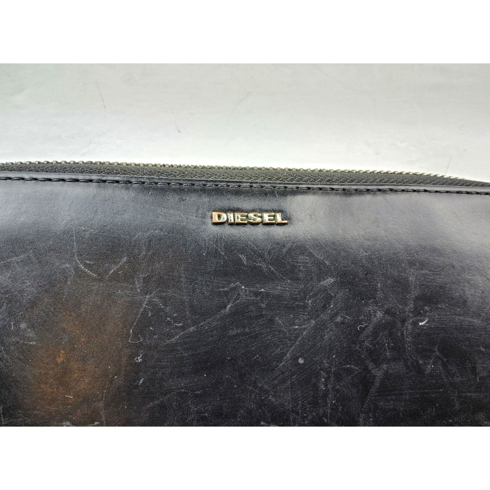 Diesel Diesel Wallet Zip-Around Leather Black Unisex Smooth 7.5x4 Boys/Girls Mens/Womens? Size ONE SIZE - 3 Thumbnail