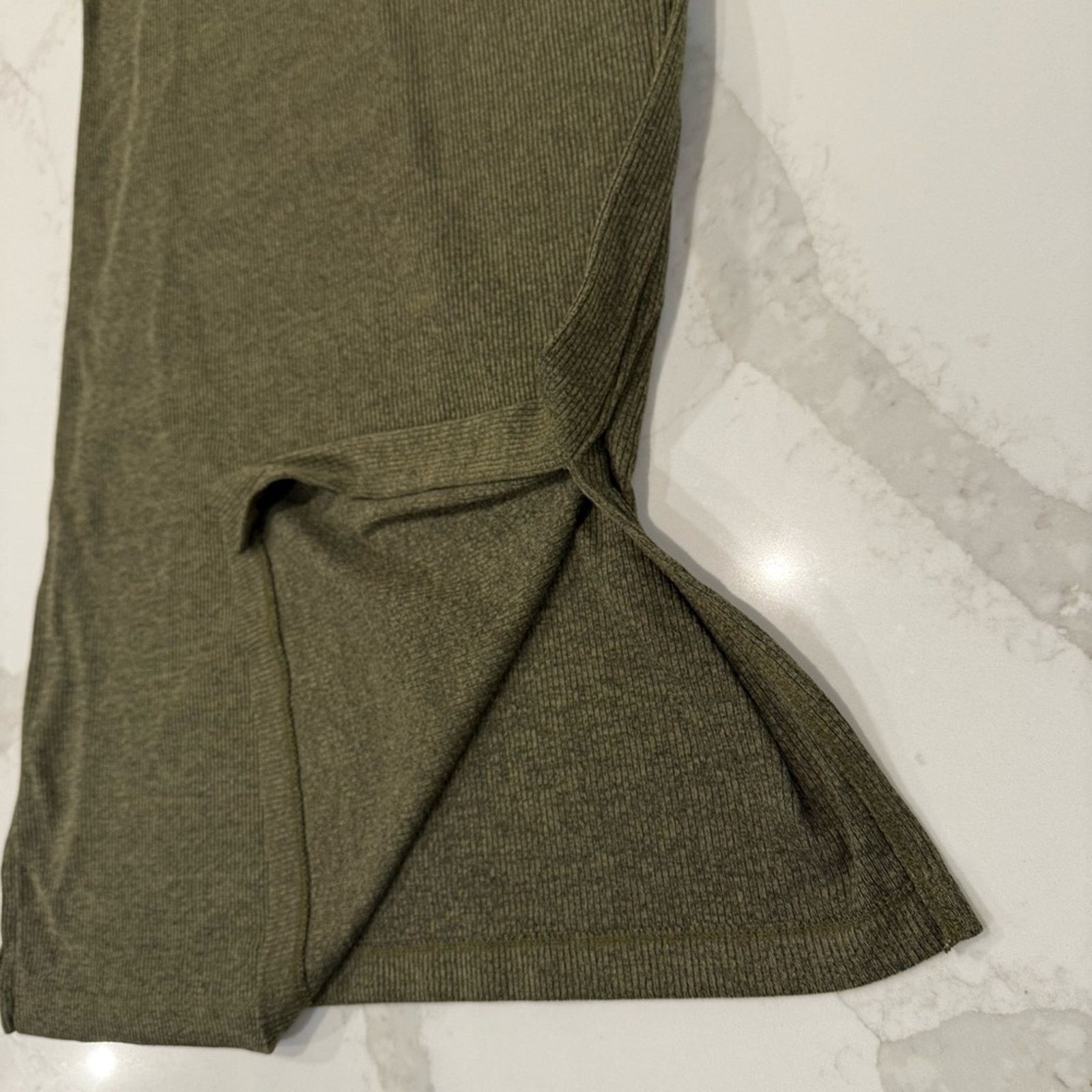 Madewell Madewell Ribbed Pocket Tee Midi Dress Women’s Small Kale Size S / US 4 / IT 40 - 7 Thumbnail