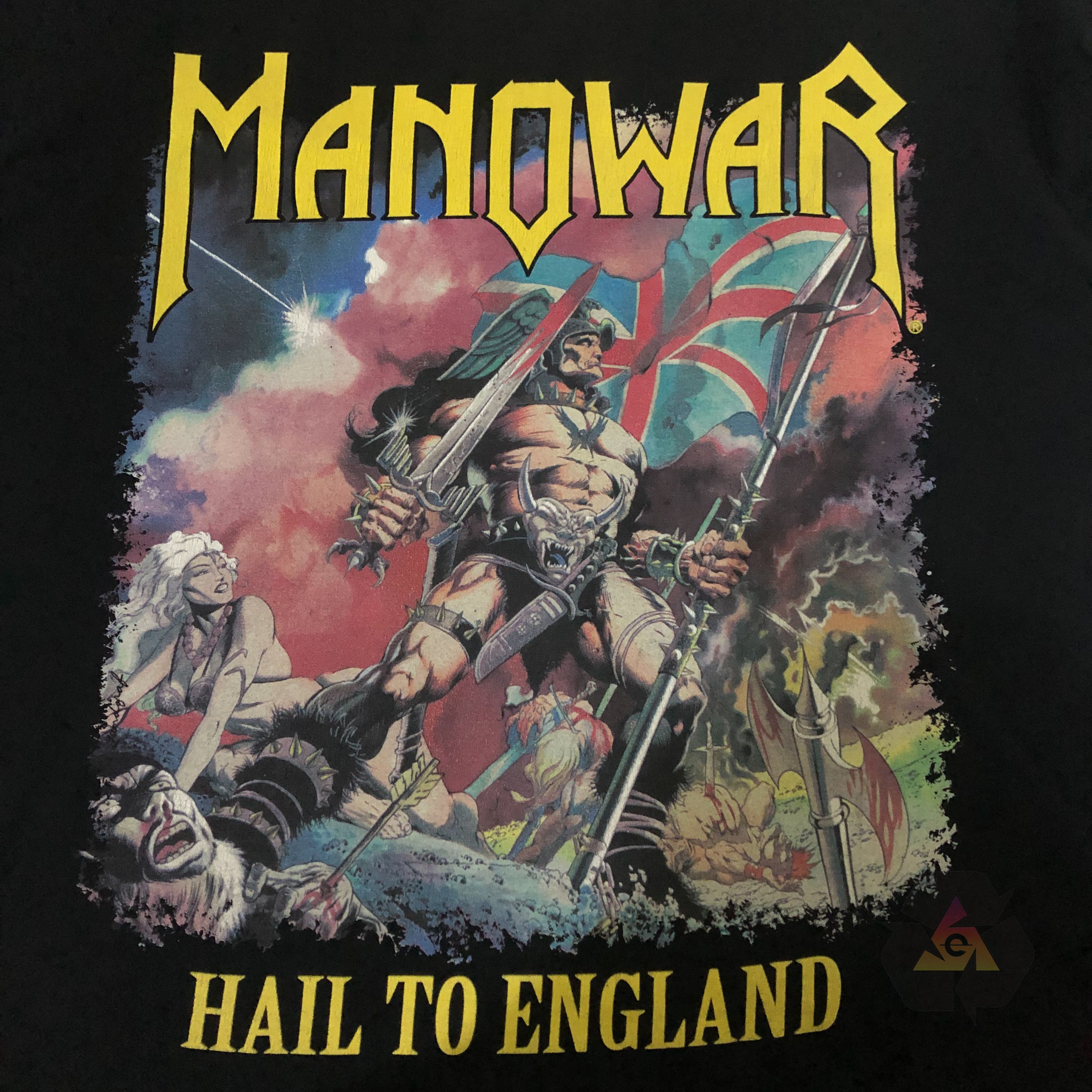 Band Tees Vintage Manowar Hail to England Death to False Heavy Metal Size US XL / EU 56 / 4 - 5 Thumbnail