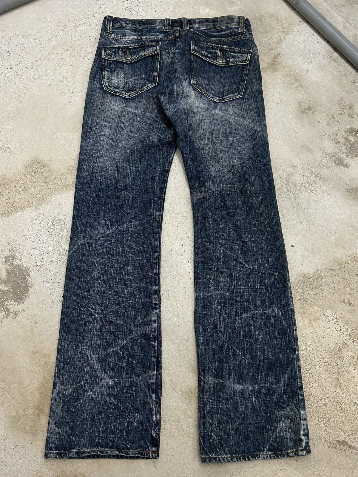 Japanese Brand Doublefocus Japan Jeans Distressed Washed Clawn Mark Quotes Size US 32 / EU 48 - 2 Thumbnail