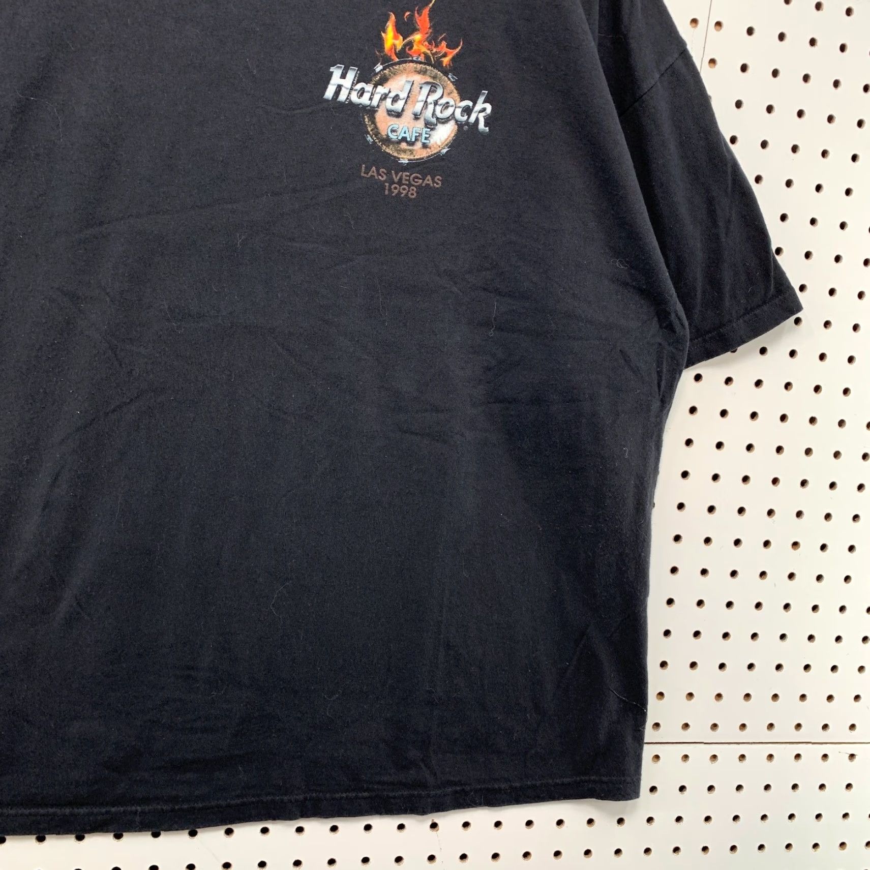 Hard Rock Cafe VINTAGE Hard Rock Cafe Shirt Mens 2XL 90s Black Las Vegas 1998 Guitar Flame Size US XXL / EU 58 / 5 - 7 Thumbnail