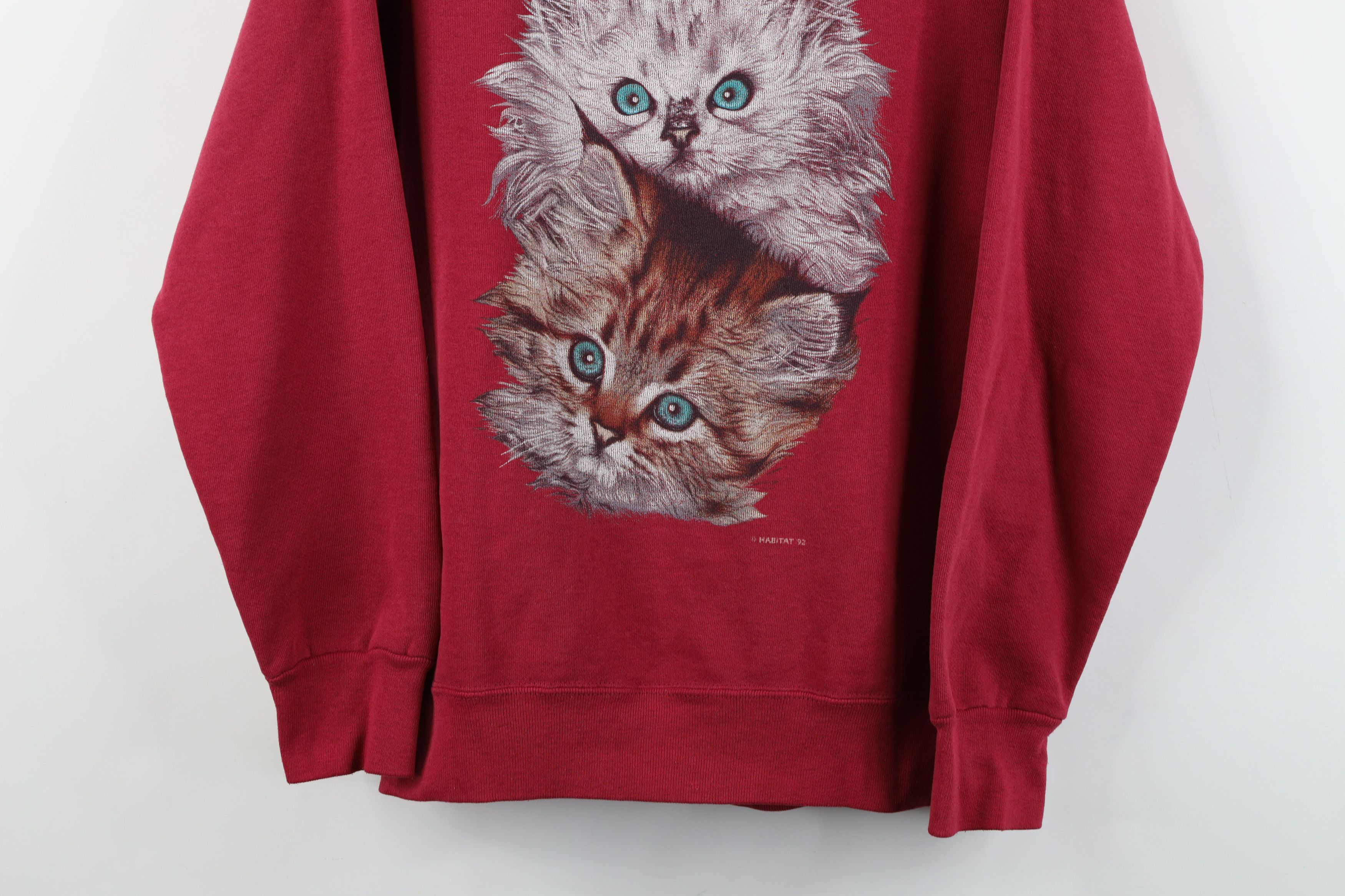 Vintage Vintage 90s Streetwear Cat Kitten Crewneck Sweatshirt USA Size M / US 6-8 / IT 42-44 - 3 Thumbnail