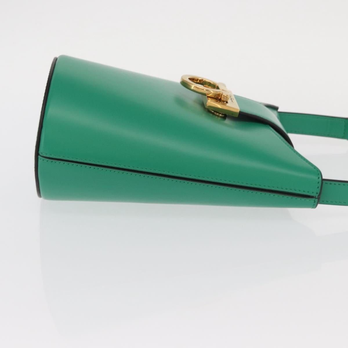 Salvatore Ferragamo Salvatore Ferragamo Leather Gancini Trifolio Handbag Green Size ONE SIZE - 3 Thumbnail
