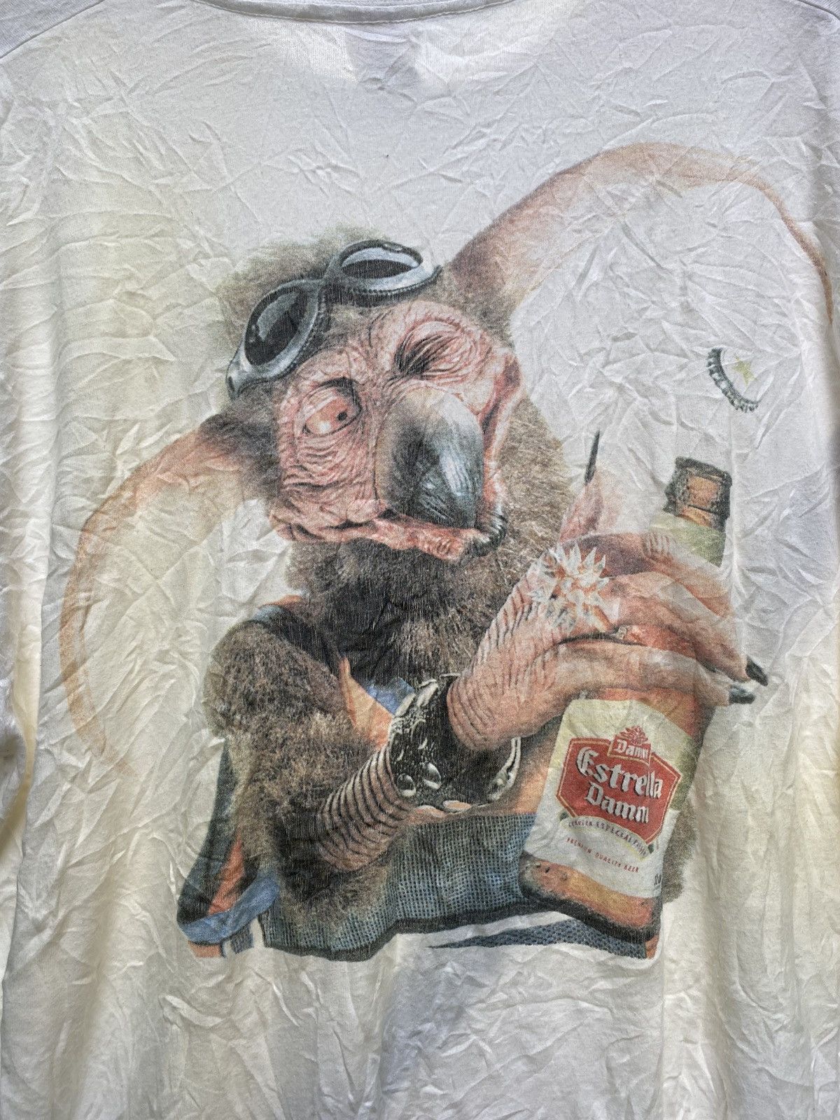 Vintage 90's Design Print Tee "Estrella Damm Size US XL / EU 56 / 4 - 4 Thumbnail